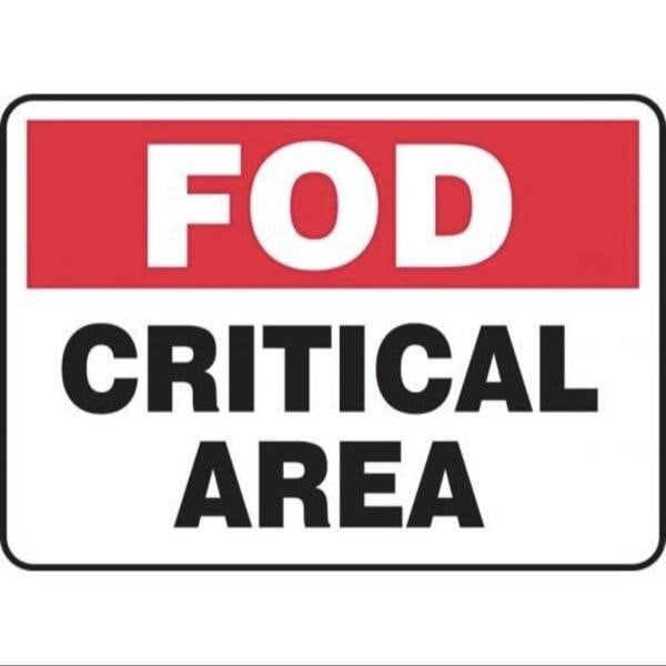 Accuform FOD SAFETY SIGN CRITICAL AREA 10 MQTL531XL MQTL531XL - main